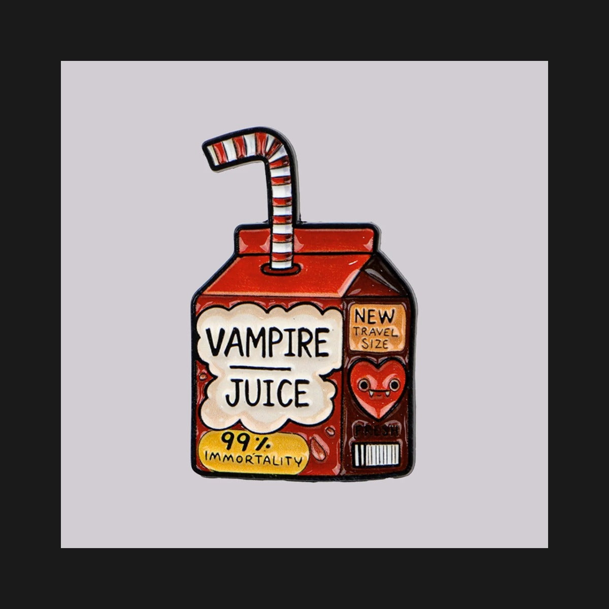 Vampire Juice Box Enamel Pin