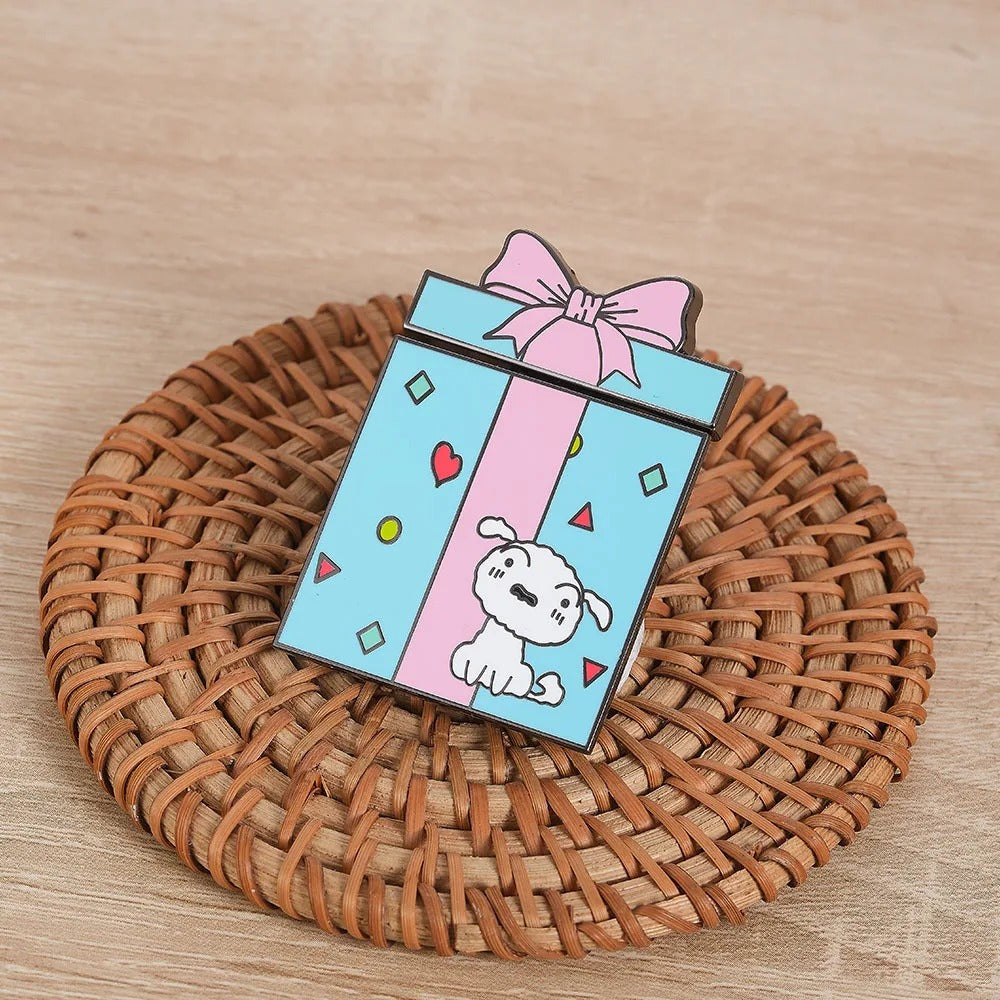 Cute Dog Gift Box Enamel Pin