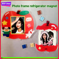 Cute Apple Photo Frame Refrigerator Magnet Set