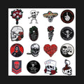 Creepy Rose Skull Enamel Pin