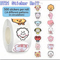 Cute Character Sticker Roll with 14 Fun Designs