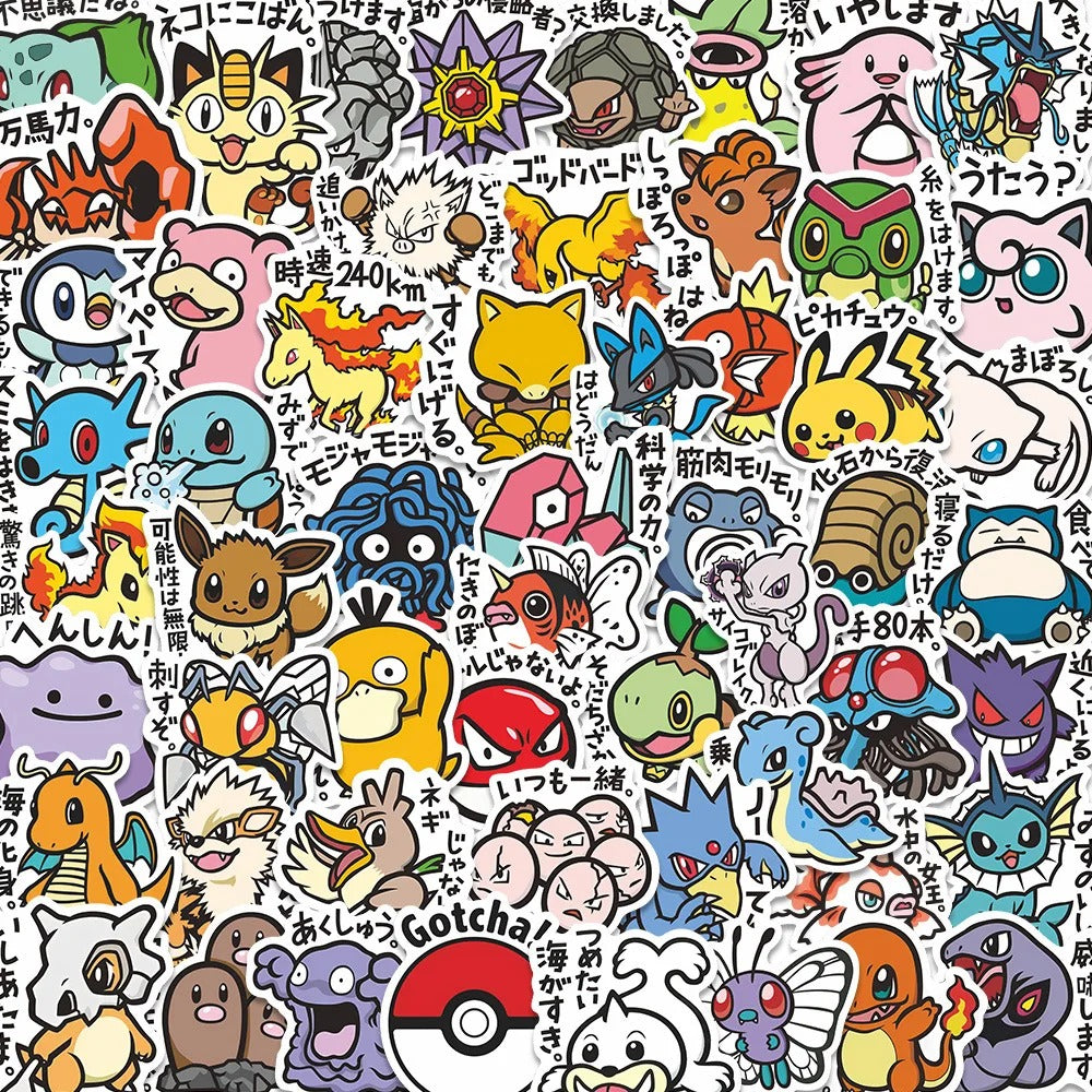 Cute Pokémon Character Enamel Pin Set