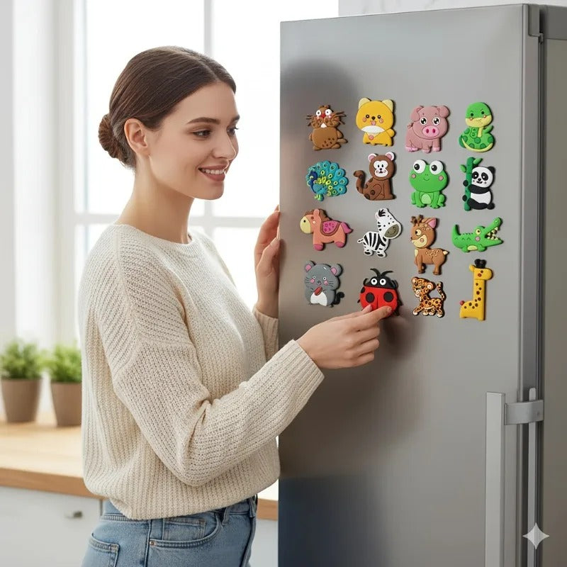 Cute Animal Fridge Magnets Set for Kids and Adults