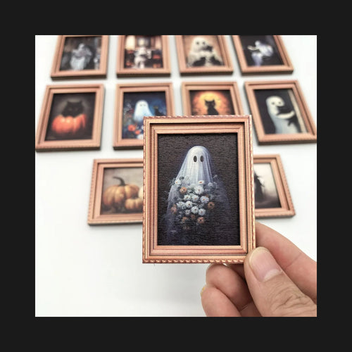 Charming Ghost with Floral Bouquet Mini Toy