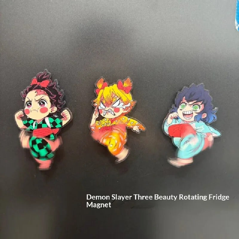 Demon Slayer Character Rotating Fridge Magnet Set