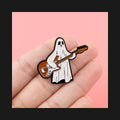 Ghostly Guitarist Enamel Pin