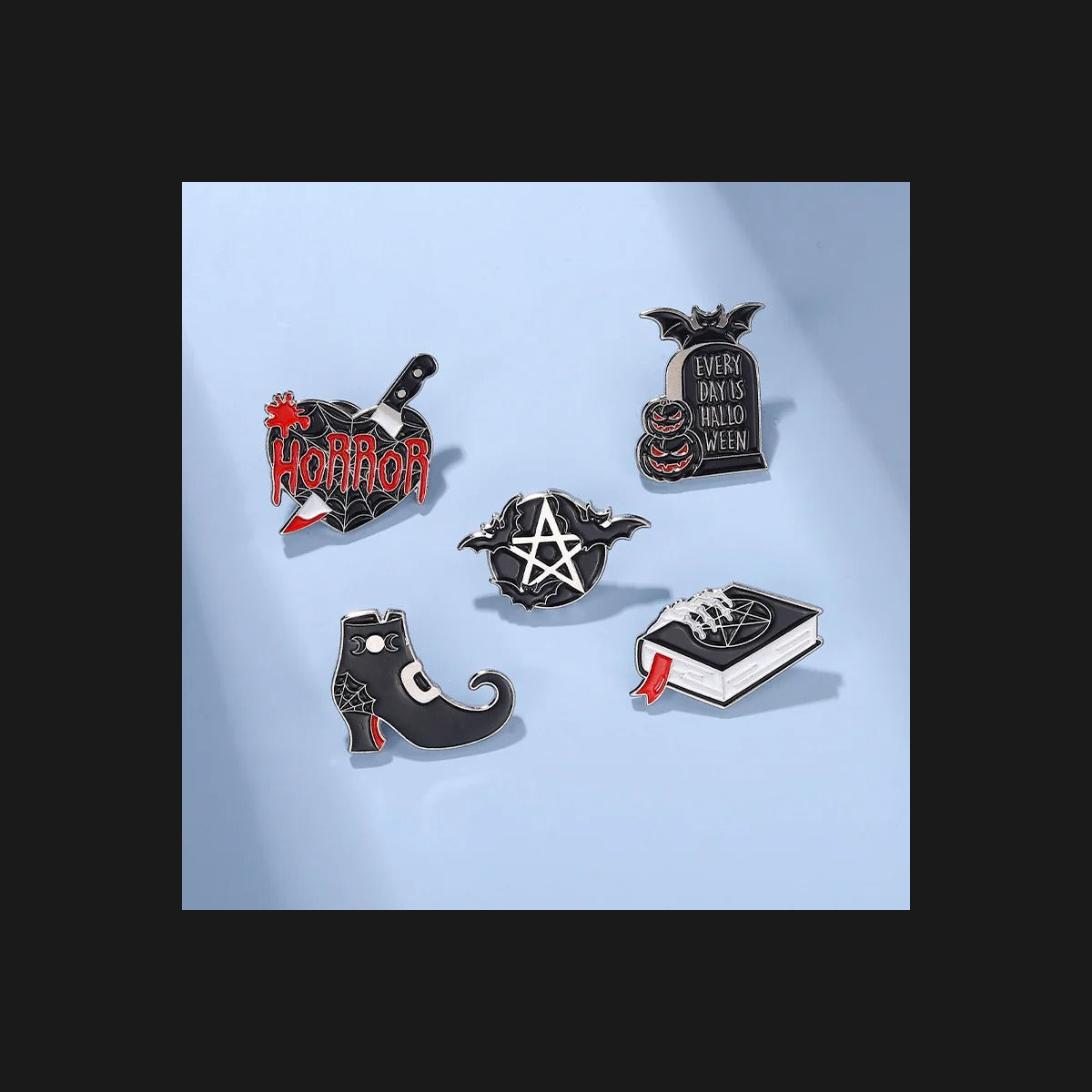 Creepy Enamel Pin Collection for Spooky Souls