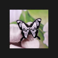 Cursed Butterfly Skull Enamel Pin