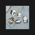 Creepy Skeleton Enamel Pin Set