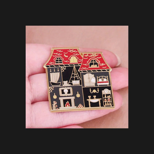 Charming Haunted House Enamel Pin