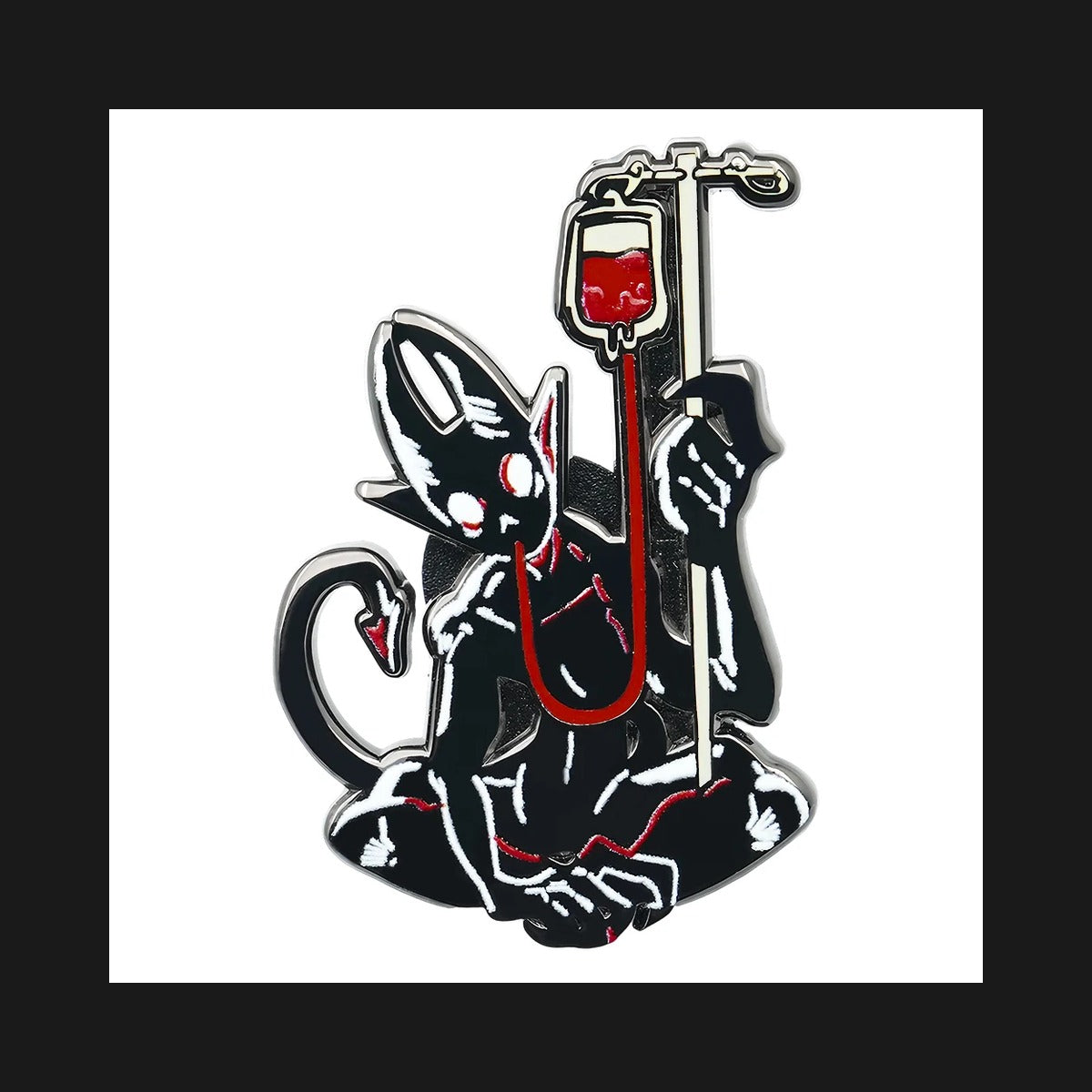 Creepy Blood-Draining Demon Enamel Pin