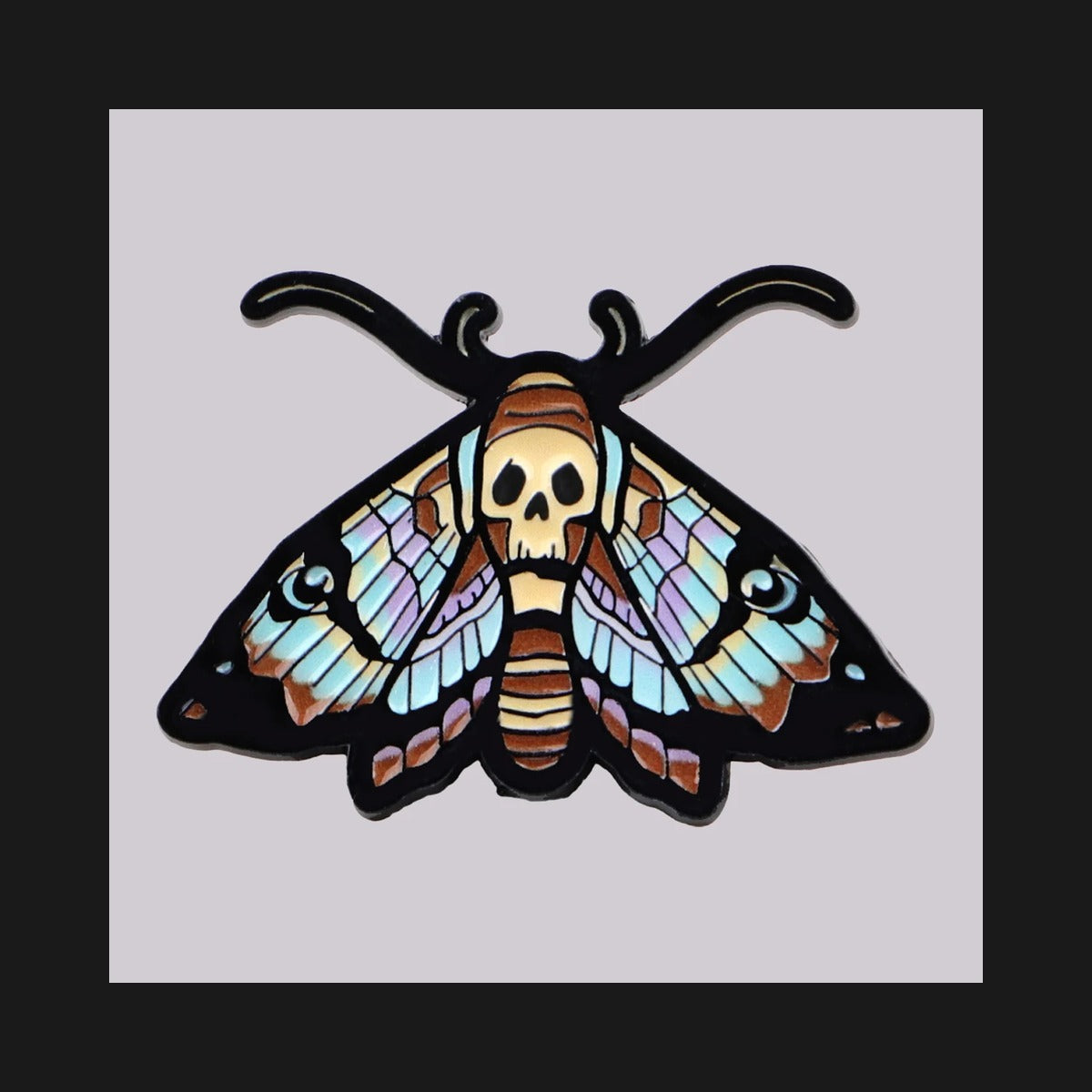 Macabre Moth with Skull Sticker
