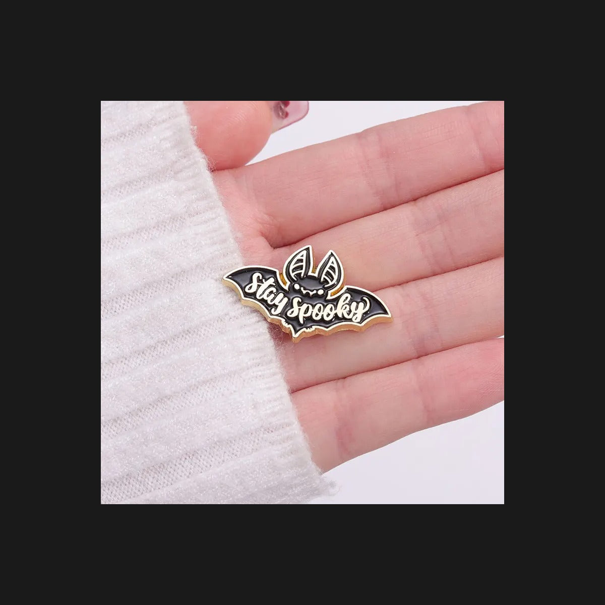Stay Spooky Bat Enamel Pin