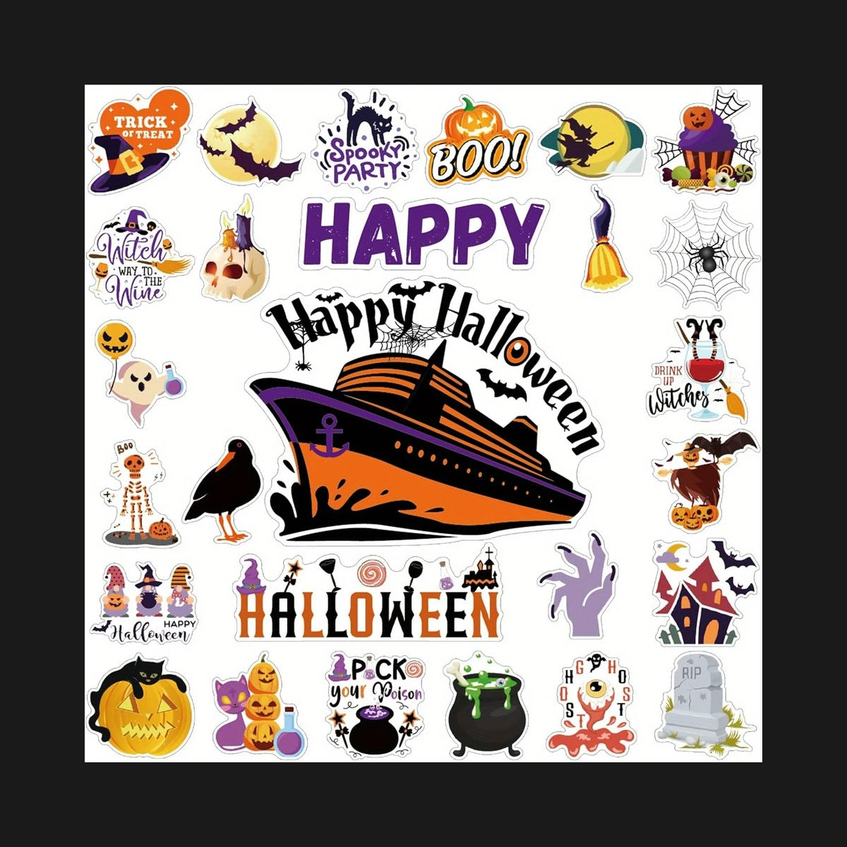 Charmingly Cursed Halloween Sticker Pack