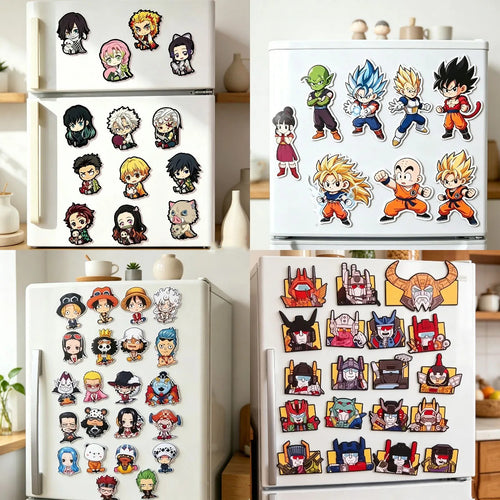 Anime Character Fridge Magnets Set