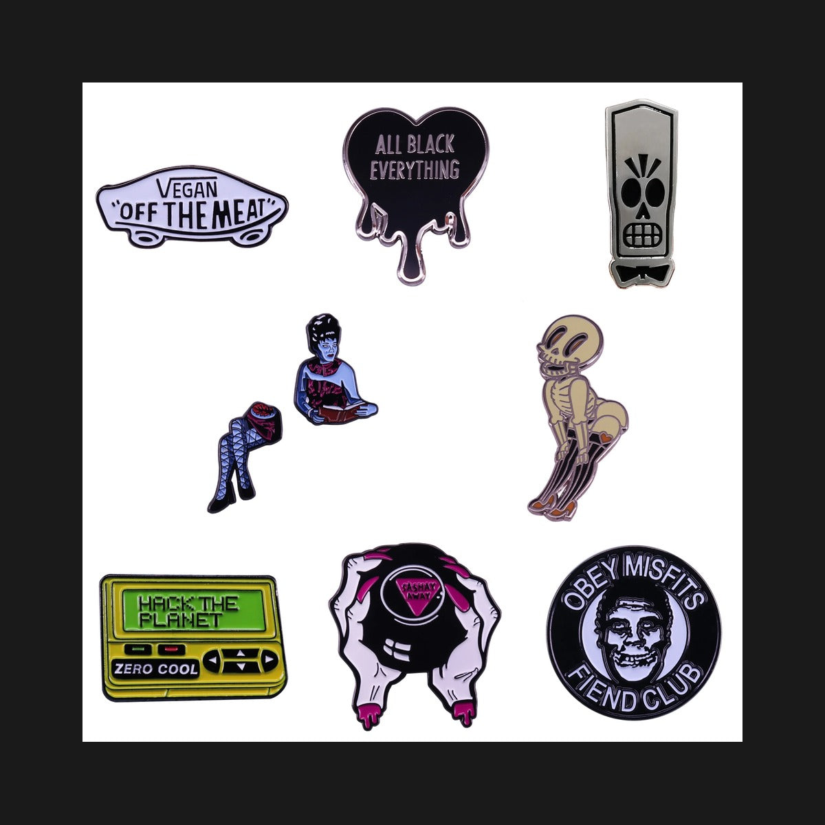 Eerie Creature Enamel Pins Collection