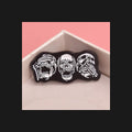 Triple Skull Hand Enamel Pin